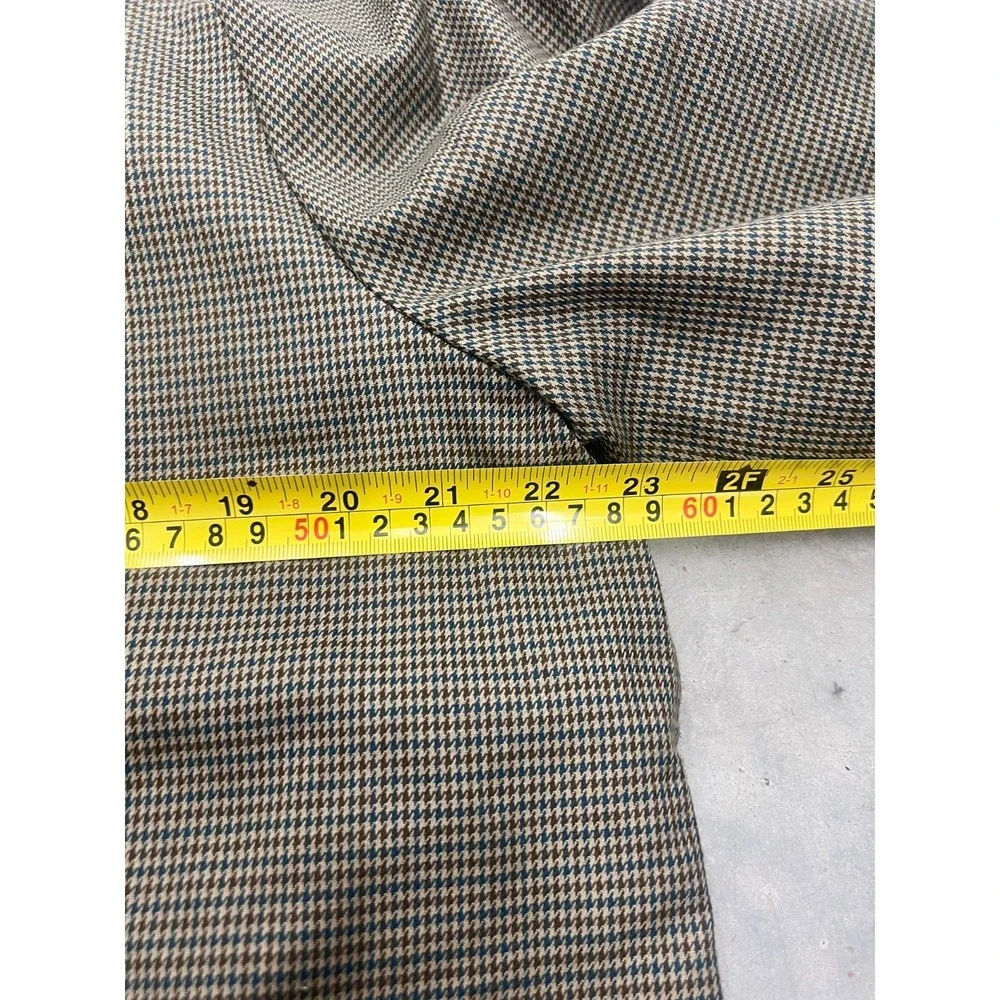 Rainfair Rain Coat Mens 36S Brown Houndstooth Check Button Front Classic Retro - Picture 6 of 6